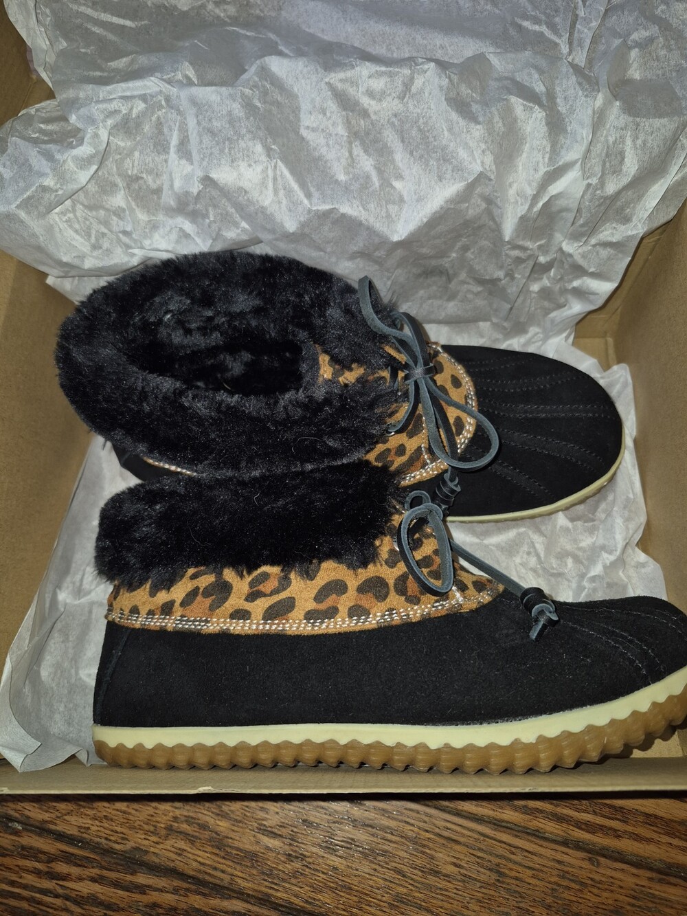 SPERRY Duck SLIPPER Bootie SIZE 7 Women's SLIPPERS Animal Print NEW IN BOX